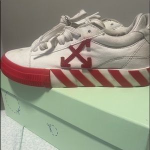 Canvas Low Vulcanized White Red Off- White,